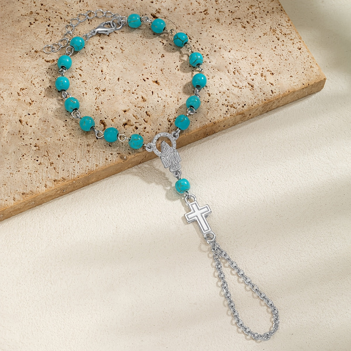 Brenton | Rosary Bracelet with Gothic Cross and Religious Details