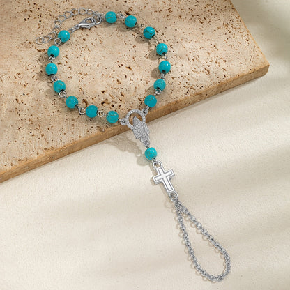 Brenton | Rosary Bracelet with Gothic Cross and Religious Details