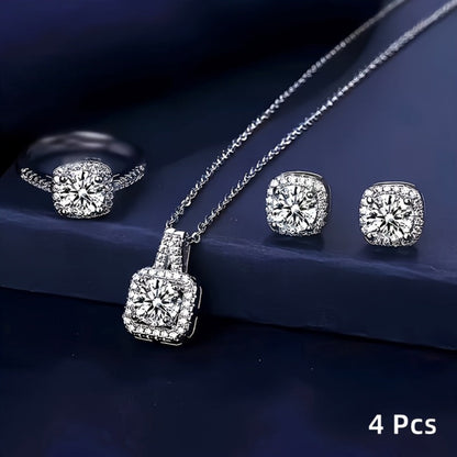 Elkie™ Elegant Jewelry Set with Necklace, Ring, and Earrings