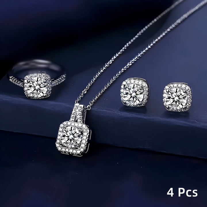 Elkie™ Elegant Jewelry Set with Necklace, Ring, and Earrings