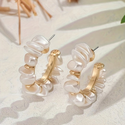 Anneliese | Handwoven Earrings with Baroque Pearls and Bohemian Style