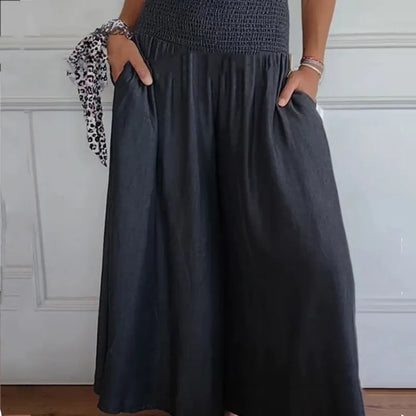 Jocelyn | Wide Leg Pants with Ruffled Waist