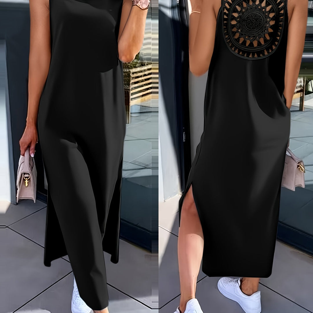 Umaira™ Sleeveless Dress with Lace and Open Back
