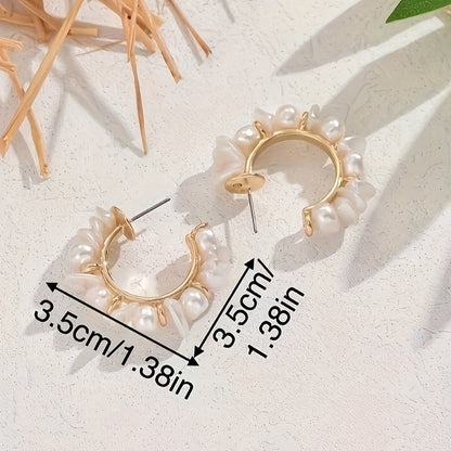 Anneliese | Handwoven Earrings with Baroque Pearls and Bohemian Style