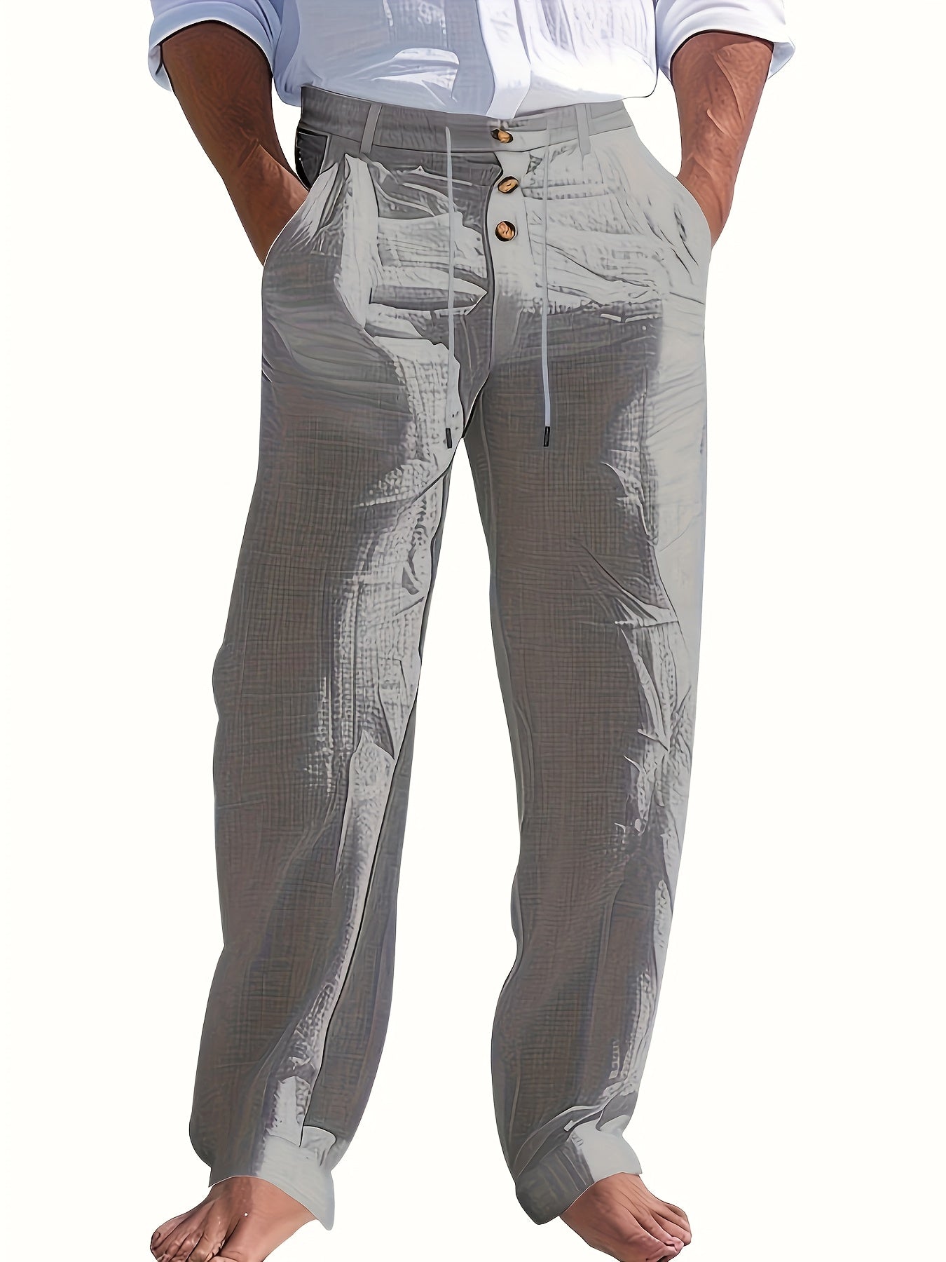 Embric | Men's Linen Pants with Adjustable Waist and Relaxed Fit