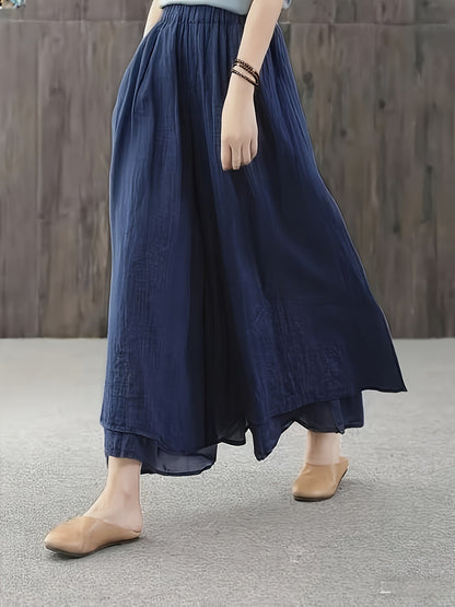 Faith | Chiffon Pleated Layered Pants Skirt