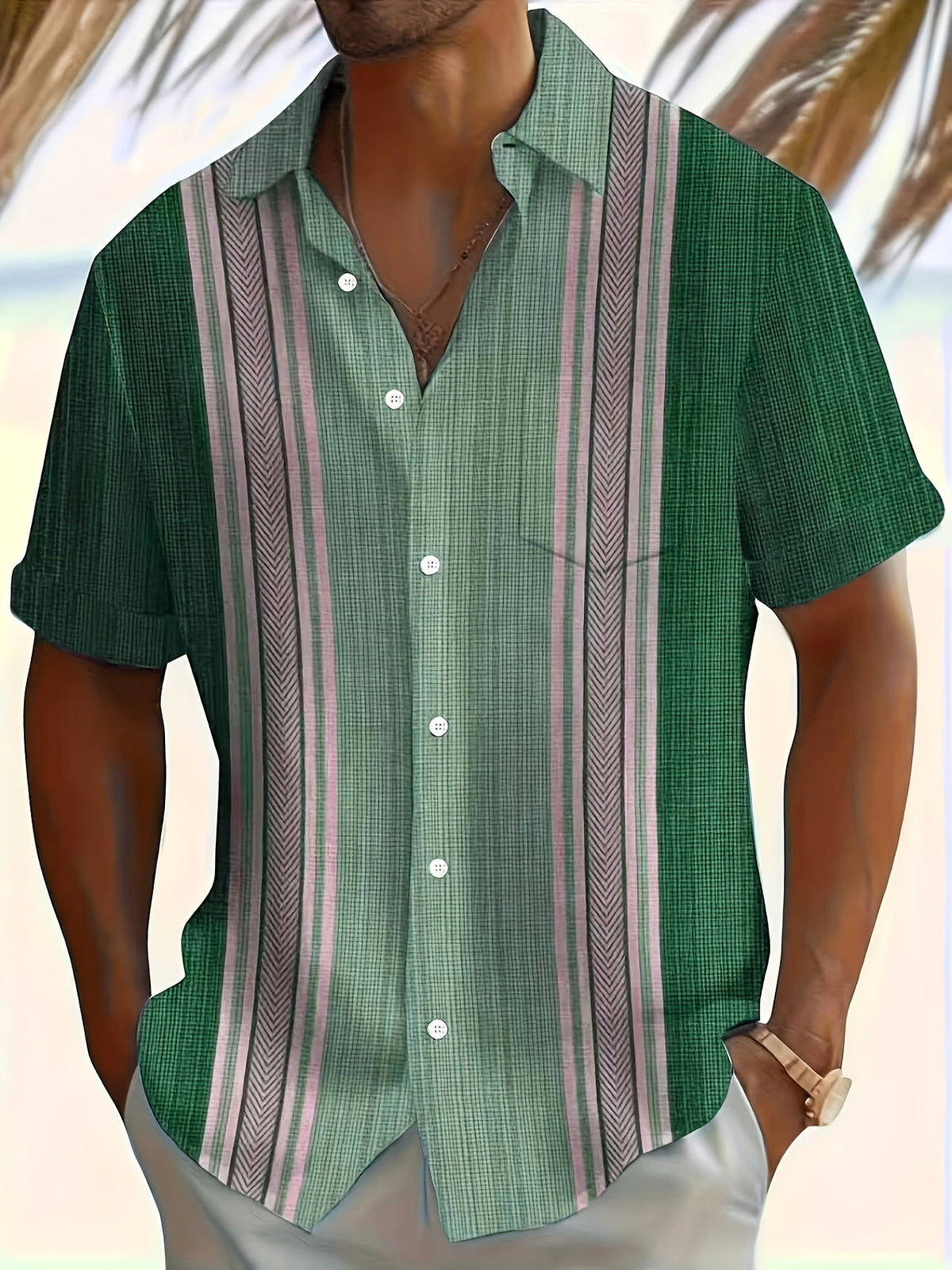 Axton | Casual and Fresh Summer Style Striped Shirt for Men