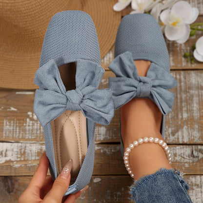 Neria | Women's Breathable Flat Shoes with Decorative Bow