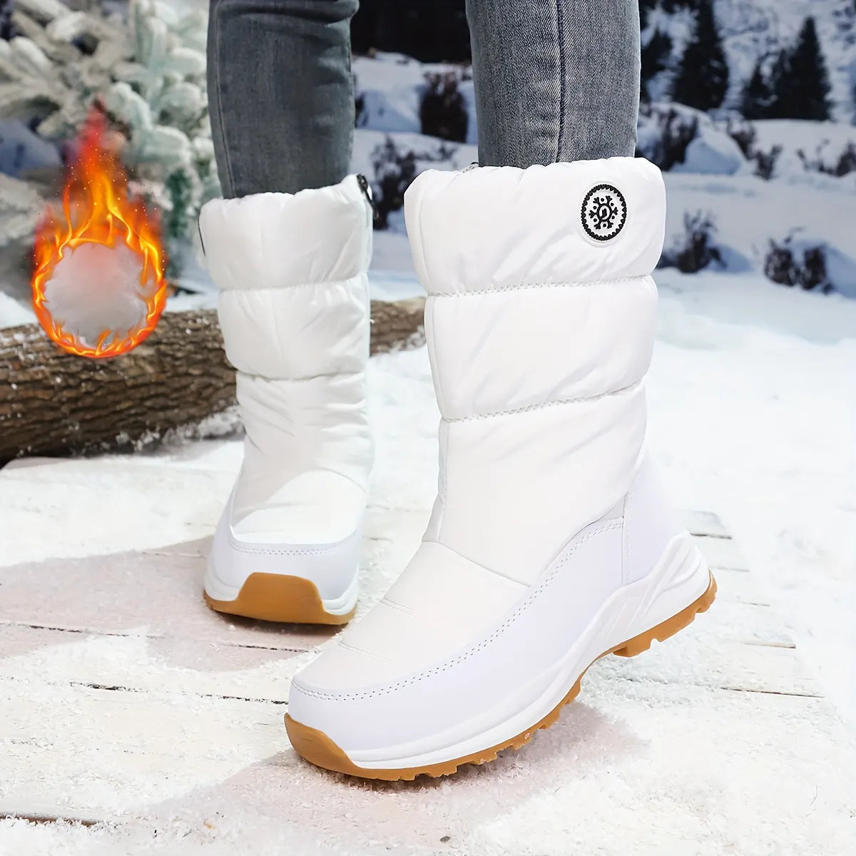 Maristella | Mid-Calf Snow Boots with Elegant Design