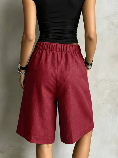 Cleo | High-Waisted Casual Vintage Style Shorts