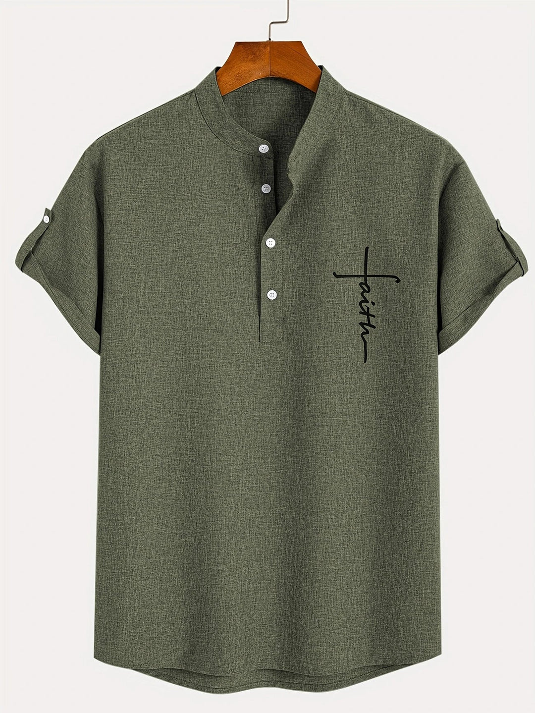 Hayes™ Elegant Short Sleeve High Collar Shirt