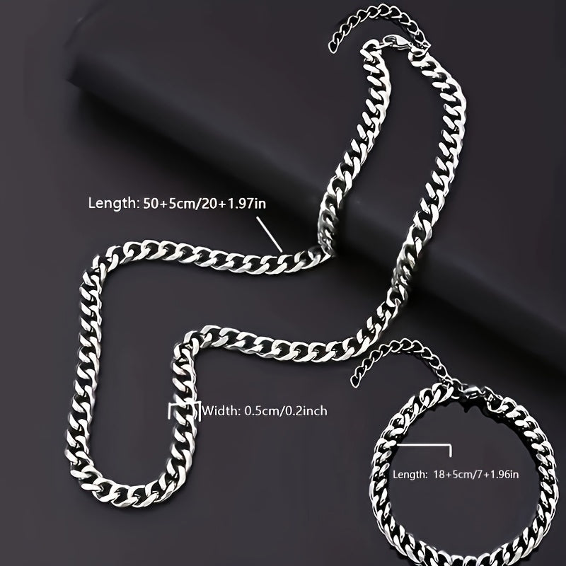 Tennyson | Urban Modern Style Chain Necklace and Bracelet Set