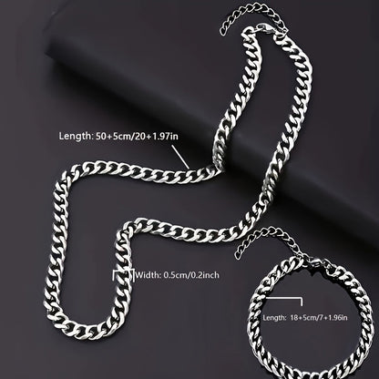 Tennyson | Urban Modern Style Chain Necklace and Bracelet Set