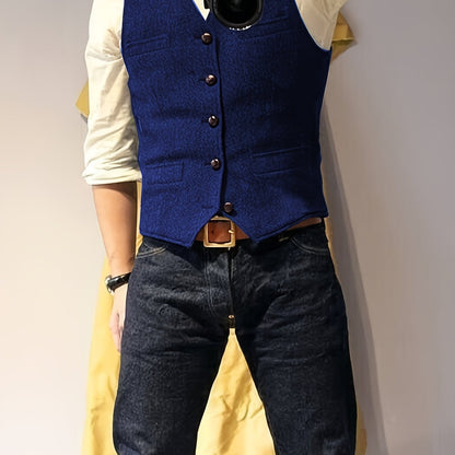 Zoltan | Vintage Herringbone Vest with Classic Style and Timeless Elegance