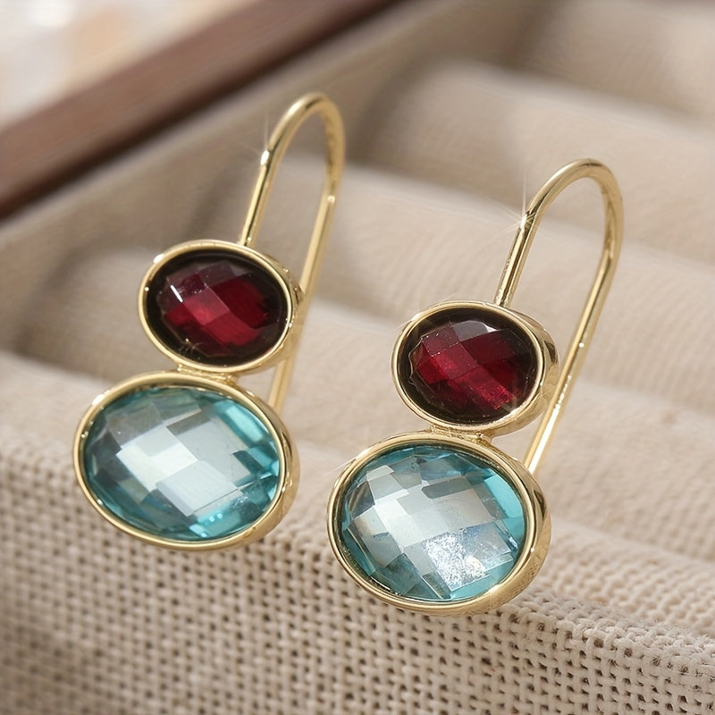 Perla™ Oval Hanging Earrings with Elegant Handcrafted Design
