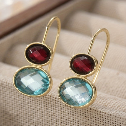 Perla™ Oval Hanging Earrings with Elegant Handcrafted Design