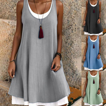Gabrielle | Two-Piece Effect Dress with Layered Design and Elegant Style