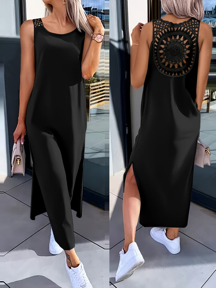 Umaira™ Sleeveless Dress with Lace and Open Back