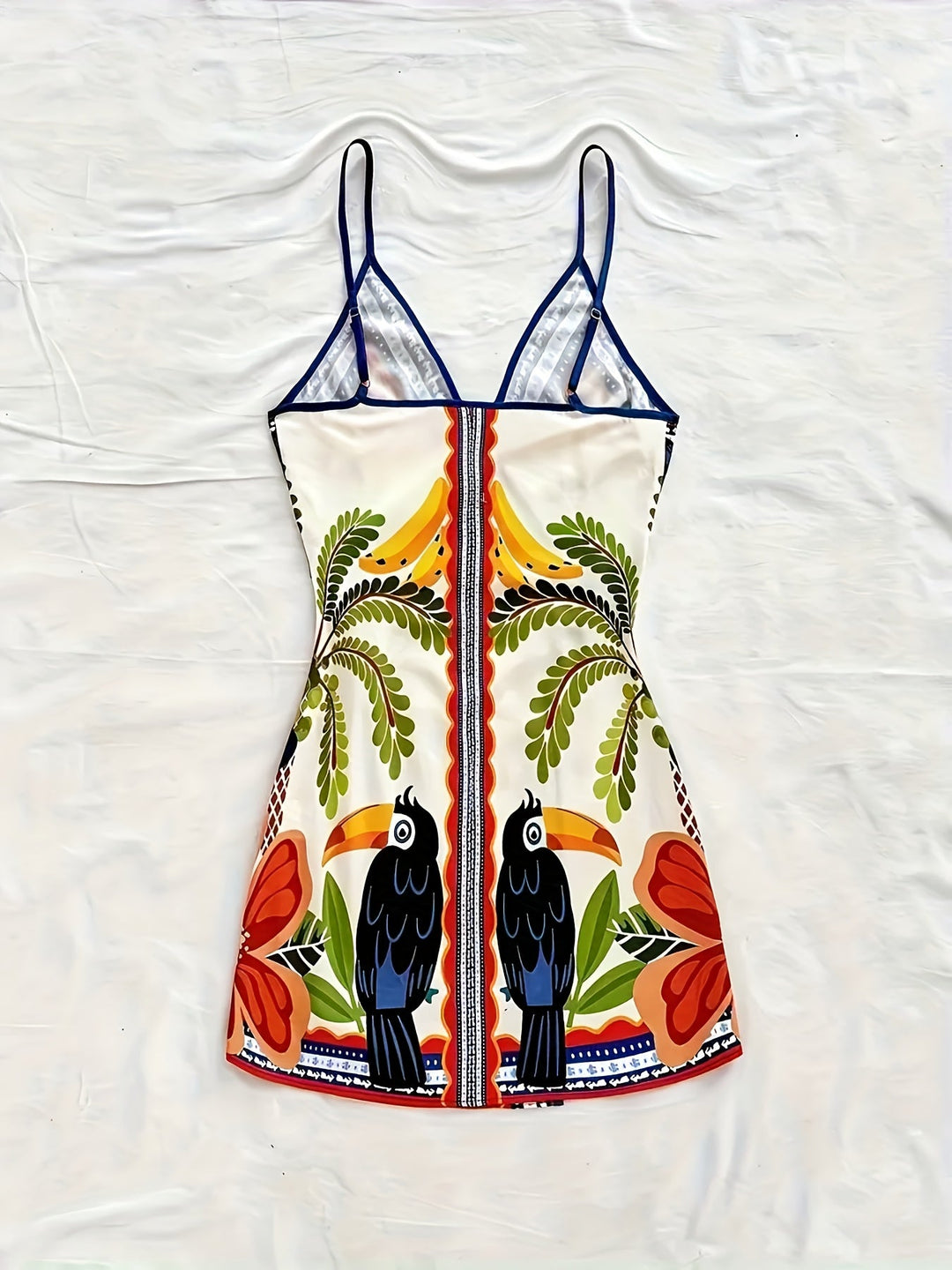 Dara™ Long Tropical Dress with V-Neck and Floral Print