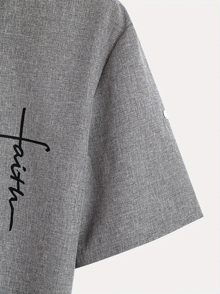 Hayes™ Elegant Short Sleeve High Collar Shirt