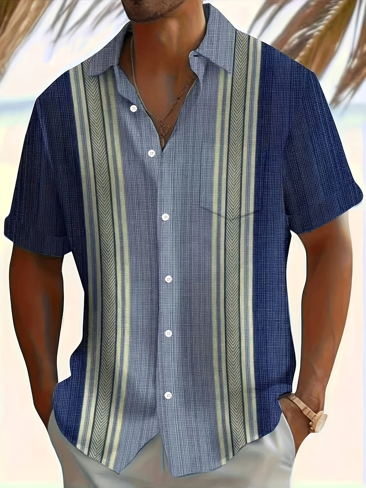 Axton | Casual and Fresh Summer Style Striped Shirt for Men