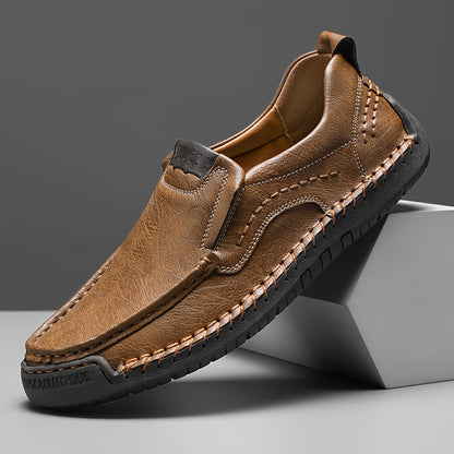 Zorvik | British Men's Loafers with Hand-Stitched Seams and Non-Slip Sole