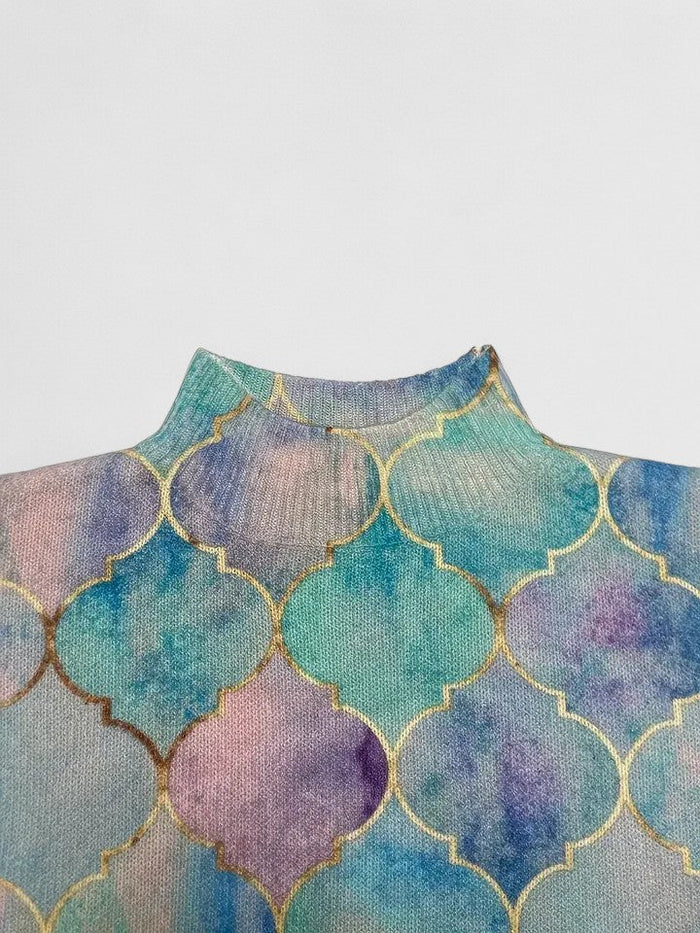 Celiora™ Multicolor Knit Artistic Sweater