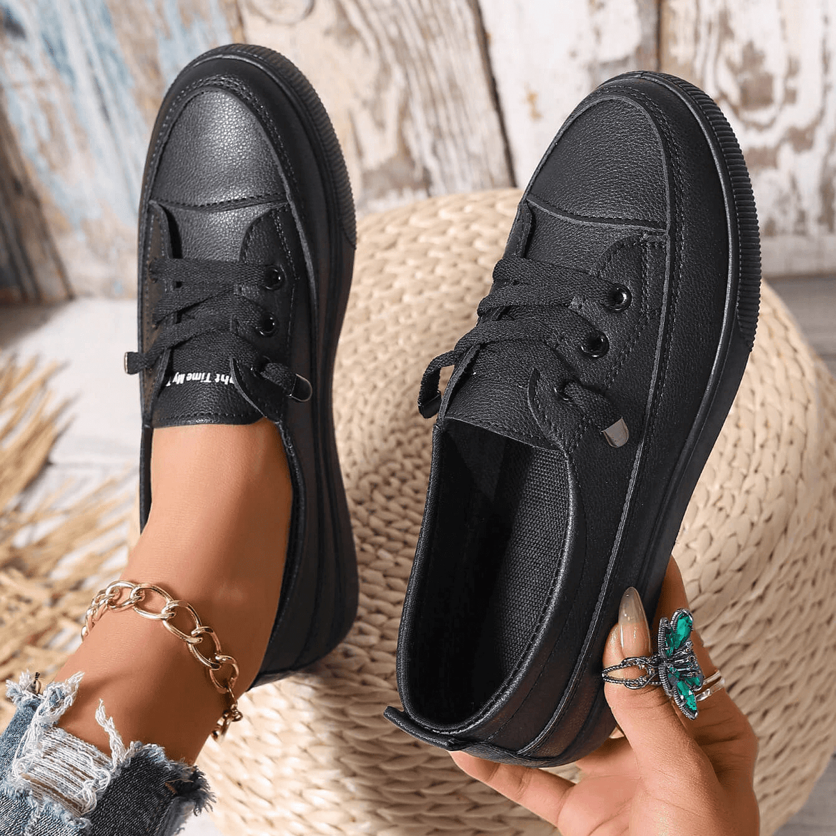 Dovella | White Orthopedic Shoes for Women with Laces and Soft Insole