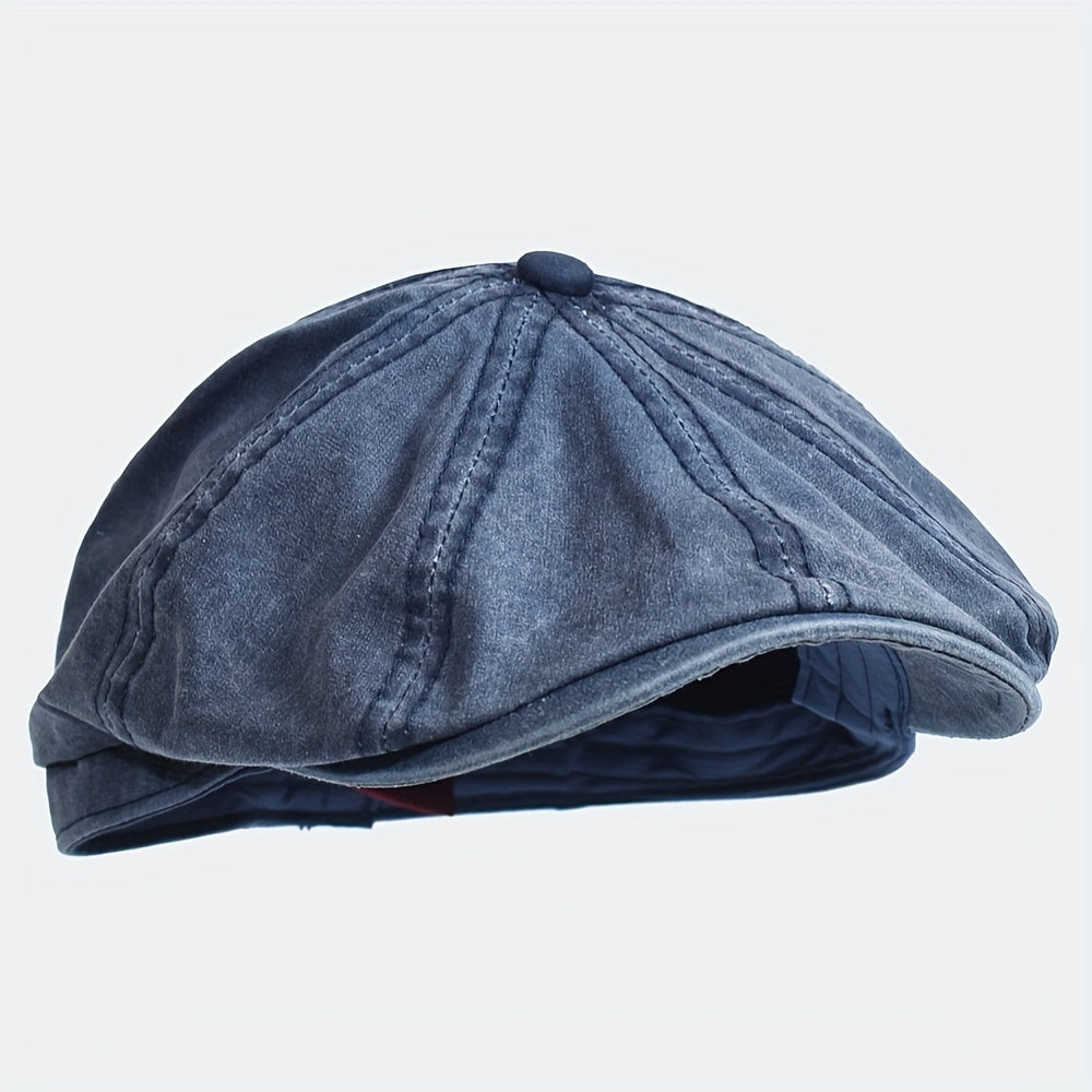 Kavento™ Vintage Octagonal Cotton Cap with Classic Visor