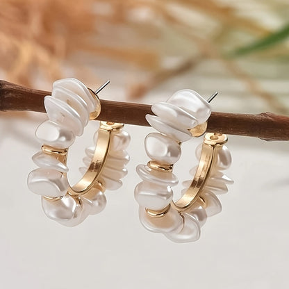 Anneliese | Handwoven Earrings with Baroque Pearls and Bohemian Style