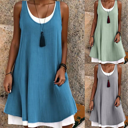 Gabrielle | Two-Piece Effect Dress with Layered Design and Elegant Style