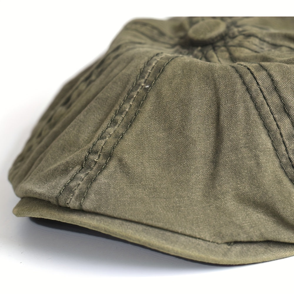 Kavento™ Vintage Octagonal Cotton Cap with Classic Visor