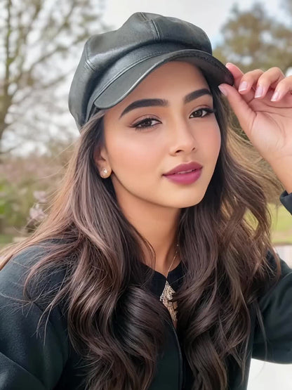 Blair | British Leather Beret Cap for Women