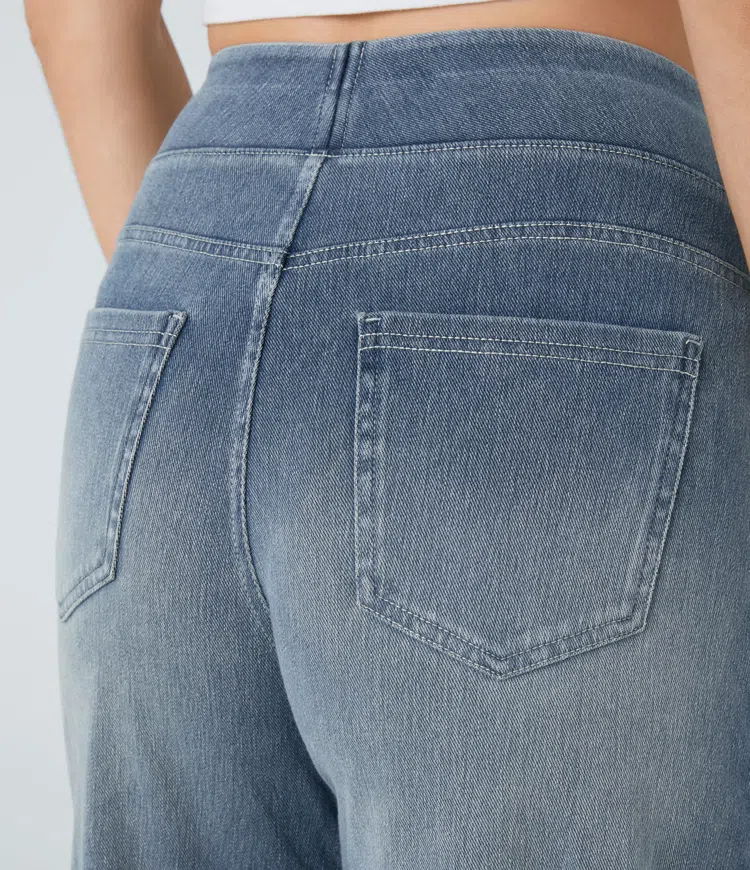Karellea™ High-Waisted Wide Leg Stretch Jeans