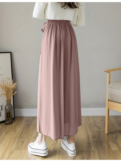 Caexine | Wide Leg Pleated Pants with Elegant Cut