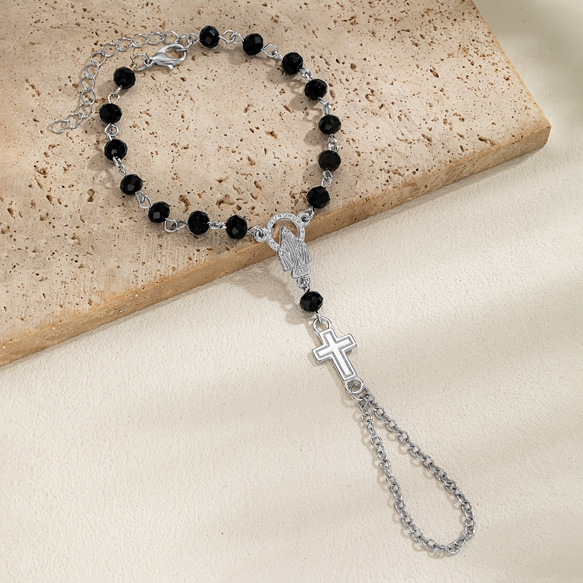 Brenton | Rosary Bracelet with Gothic Cross and Religious Details