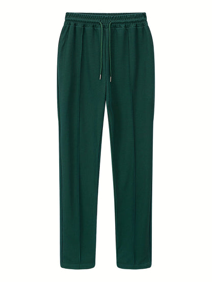 Yaxolt | Textured Relaxed Fit Pants with Maximum Comfort