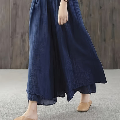 Faith | Chiffon Pleated Layered Pants Skirt