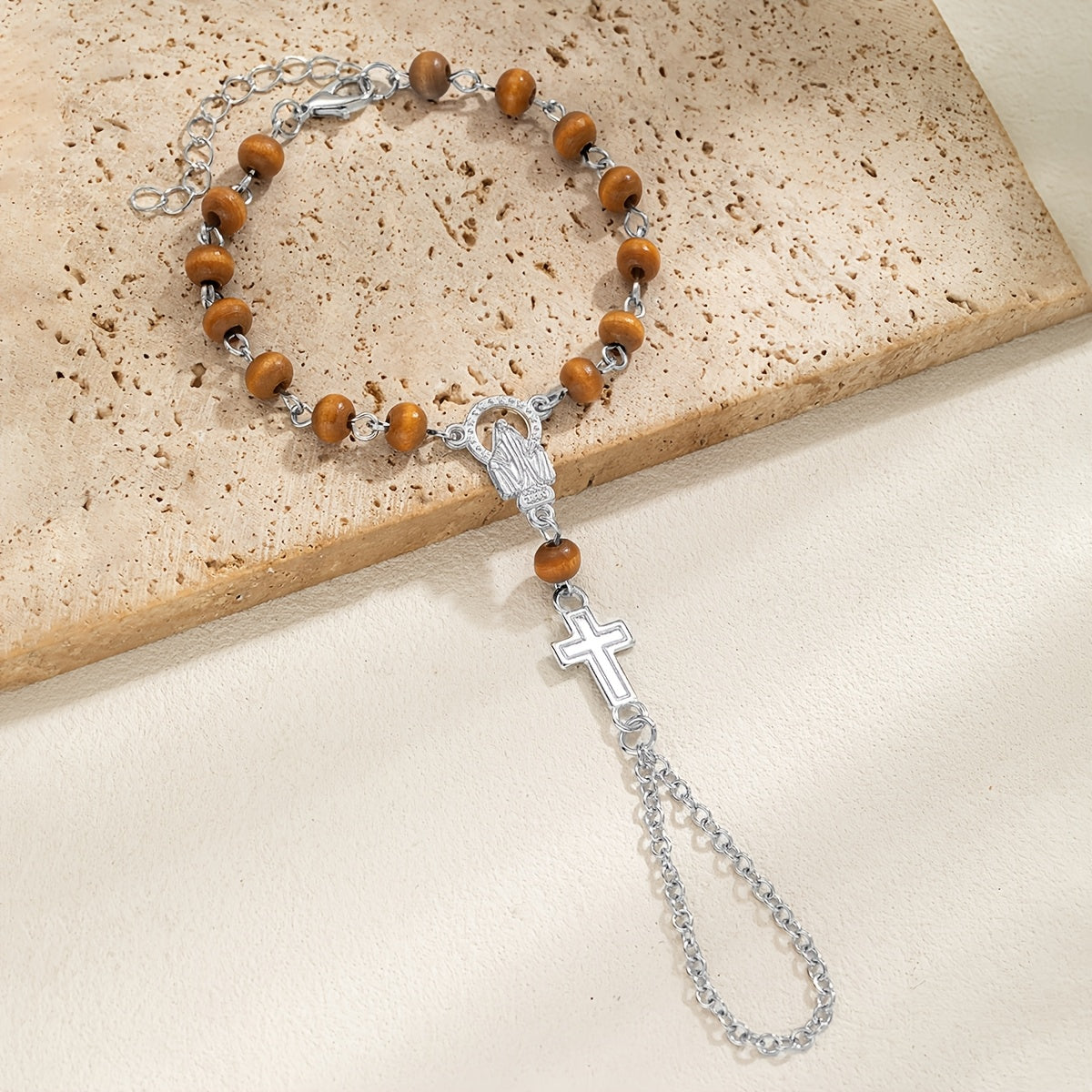 Brenton | Rosary Bracelet with Gothic Cross and Religious Details