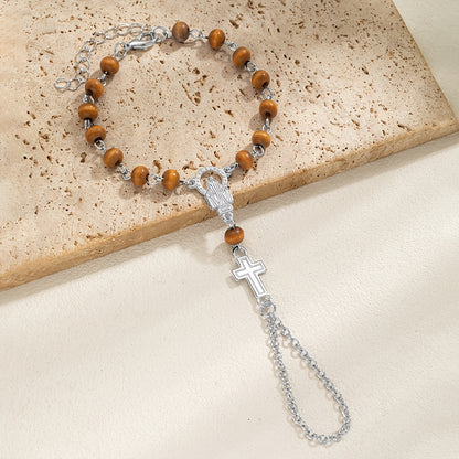 Brenton | Rosary Bracelet with Gothic Cross and Religious Details