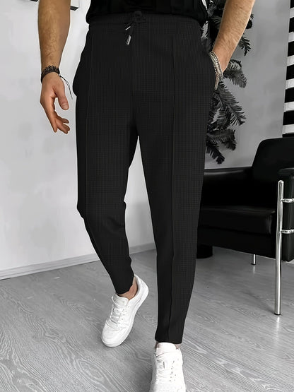 Yaxolt | Textured Relaxed Fit Pants with Maximum Comfort