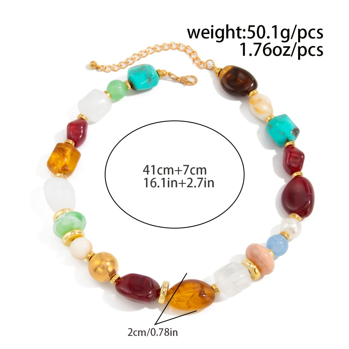 Ixothyn | Bohemian Beaded Necklace with Vintage Design and Handmade Style