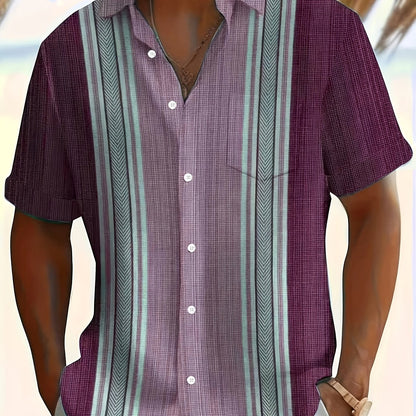 Axton | Casual and Fresh Summer Style Striped Shirt for Men