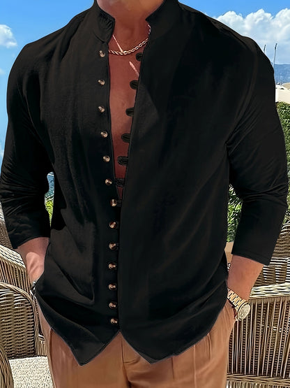 Haviron™ Retro Long Sleeve Loose Fit Shirt for Men
