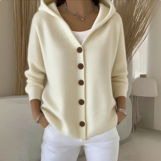 Ulorae™ Hooded Knit Cardigan with Buttons