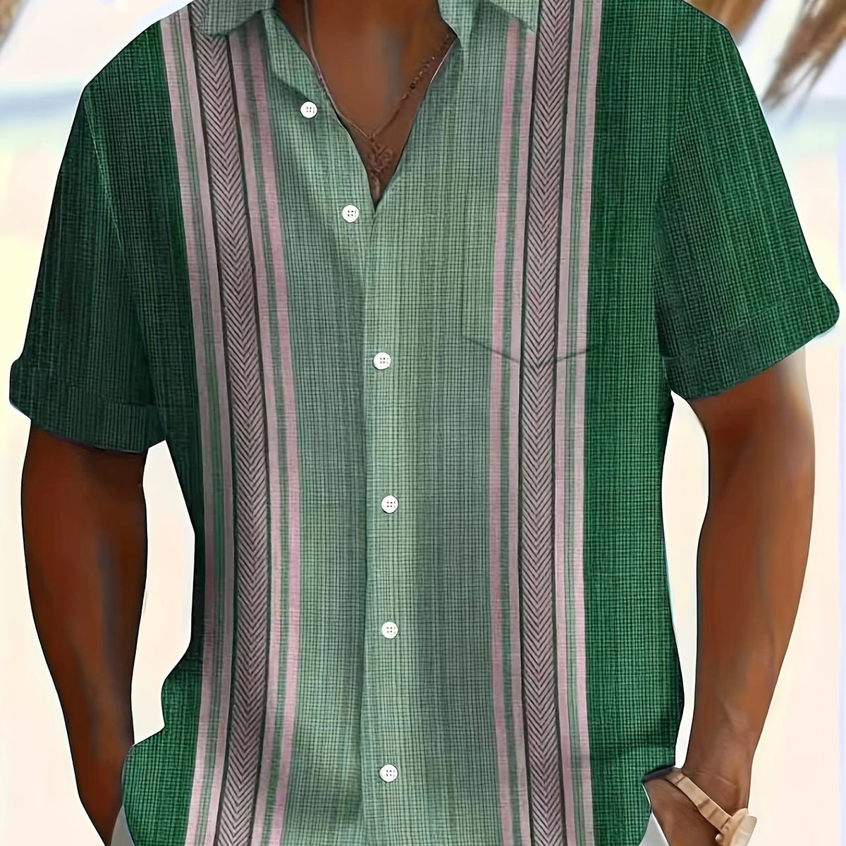 Axton | Casual and Fresh Summer Style Striped Shirt for Men