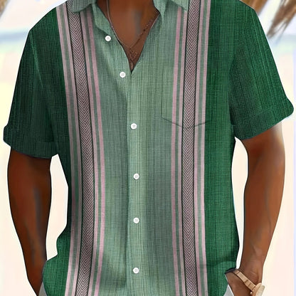 Axton | Casual and Fresh Summer Style Striped Shirt for Men