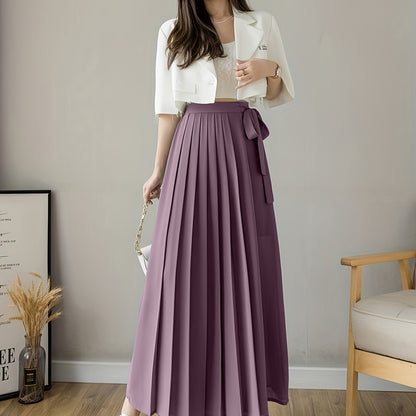 Caexine | Wide Leg Pleated Pants with Elegant Cut