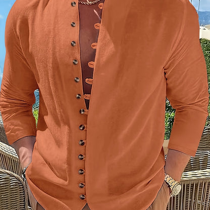 Haviron™ Retro Long Sleeve Loose Fit Shirt for Men