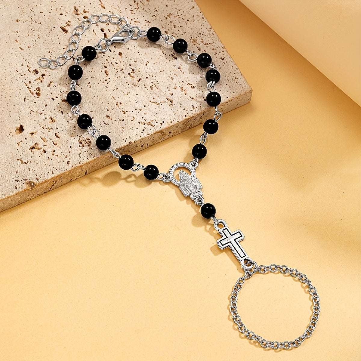 Brenton | Rosary Bracelet with Gothic Cross and Religious Details
